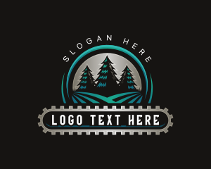 Timber - Woodwork Chainsaw Woodcutter logo design