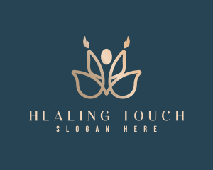 Yoga Lotus Petal logo design