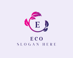 Eco Wellness Leaf logo design
