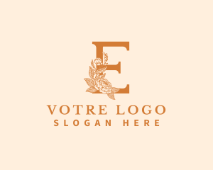 Spring - Organic Floral Flower Letter E logo design