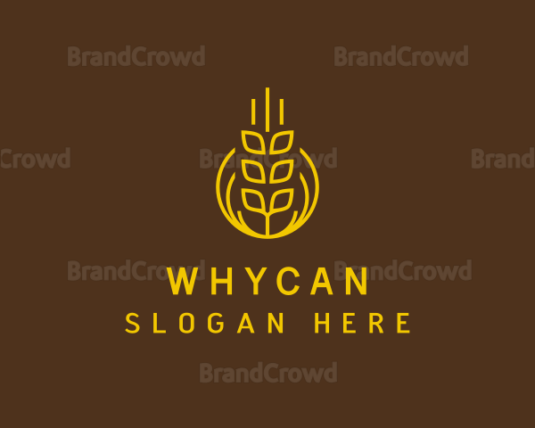 Wheat Grain Farm Logo