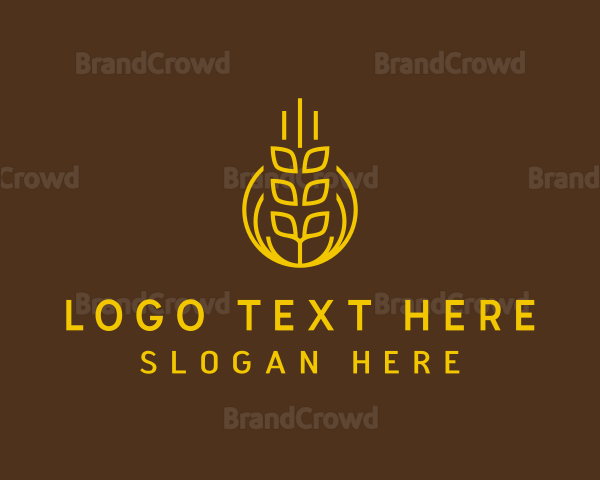 Wheat Grain Farm Logo