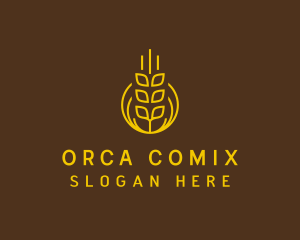 Wheat Grain Farm Logo