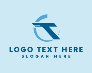 Logistics - Digital Speed Letter T logo design