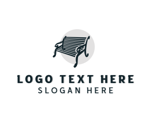 Upholsterer - Garden Bench Furniture logo design