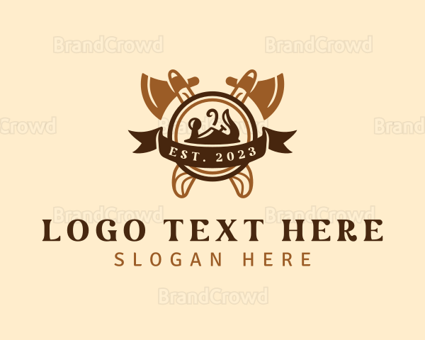 Wood Planer Carpentry Logo