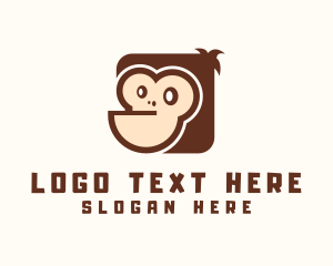 Ape - Cartoon Monkey Ape logo design