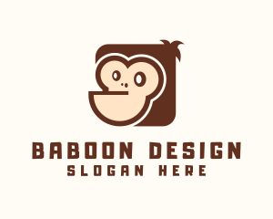 Baboon - Cartoon Monkey Ape logo design