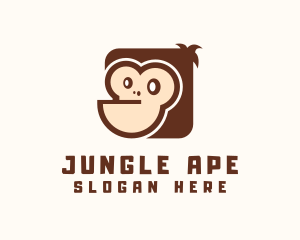 Ape - Cartoon Monkey Ape logo design