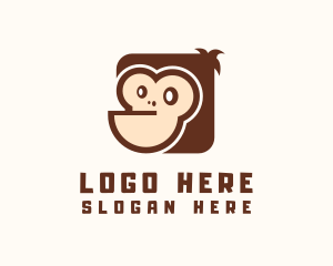 Wildlife - Cartoon Monkey Ape logo design