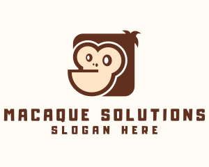 Macaque - Cartoon Monkey Ape logo design