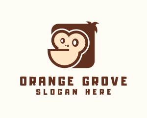 Orangutan - Cartoon Monkey Ape logo design