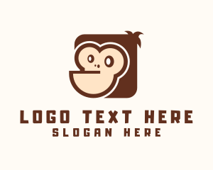 Adorable - Cute Monkey Ape logo design