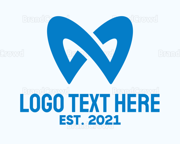 Blue Dentistry Letter M Logo