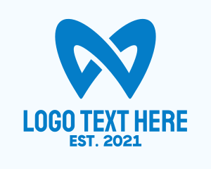 Dental - Blue Dentistry Letter M logo design