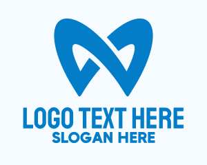 Blue Dentistry Letter M Logo