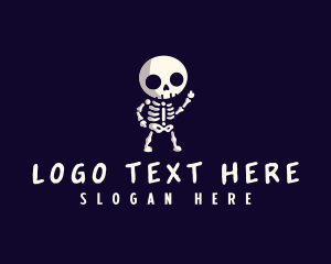 Skeleton - Profanity Rude Skeleton logo design