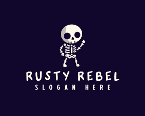 Profanity Rude Skeleton logo design