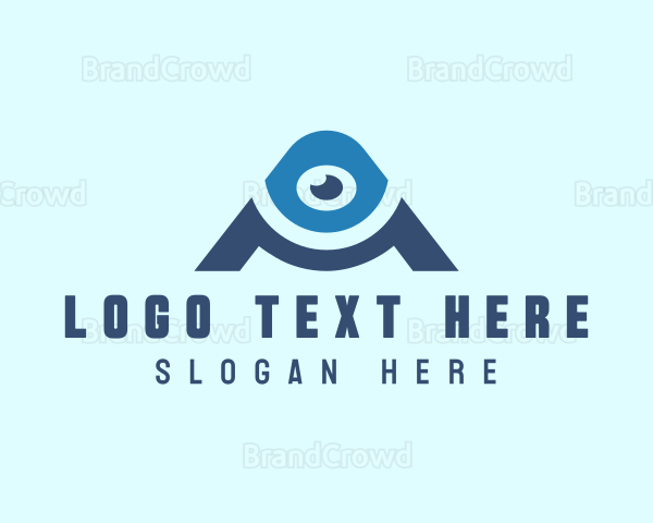 Optical Eye Letter A Logo