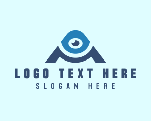 Cctv - Optical Eye Letter A logo design