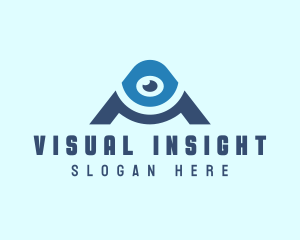 Visualization - Optical Eye Letter A logo design