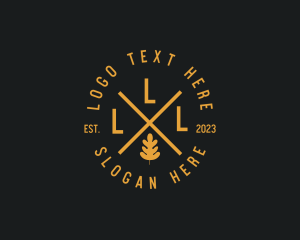 Leaf - Rustic Leaf Camping logo design