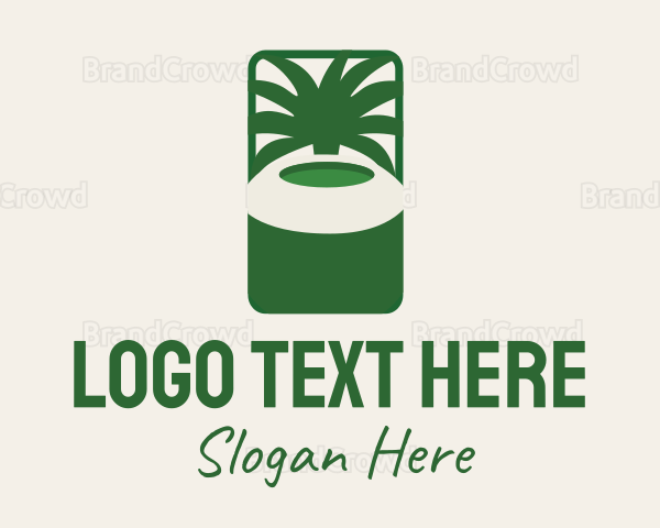 Coconut Fruit Tree Logo