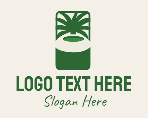 Tropical - Coconut Fruit Tree logo design