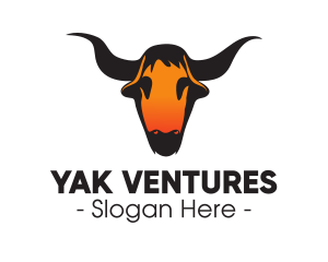 Yak - Texas Bull Skull logo design