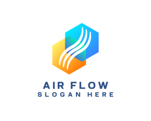 HVAC Cooling Heating logo design