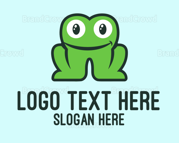 Green Dental Tooth Frog Logo