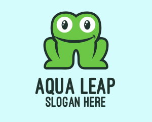 Amphibian - Green Dental Tooth Frog logo design