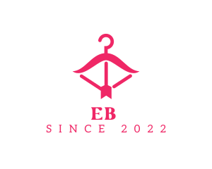 Pink Fashion Hanger logo design