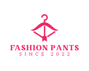 Pink Fashion Hanger logo design