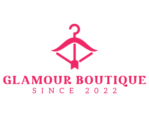 Glamour - Pink Fashion Hanger logo design