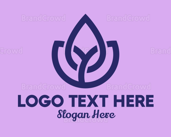 Purple Flower Garden Logo