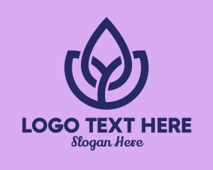 Plant - Purple Flower Garden logo design