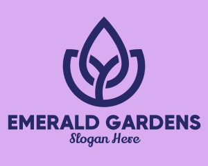 Purple Flower Garden logo design