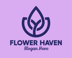 Purple Flower Garden logo design