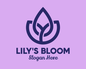 Lily - Purple Flower Garden logo design