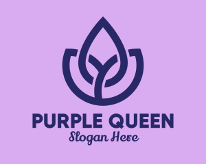 Purple Flower Garden logo design