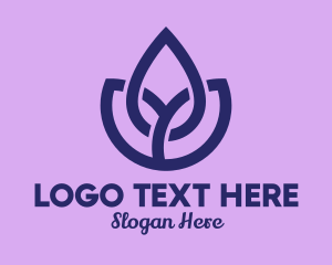 Wellness - Purple Flower Garden logo design
