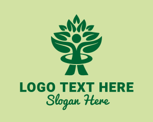 Sustainability - Forestry Human Tree logo design