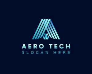 Tech Software Letter A logo design