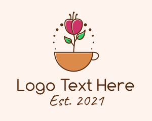 Brewed Coffee - Coffee Plant Mug logo design