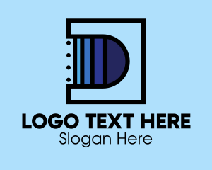 Bookshop - Notebook Letter D logo design