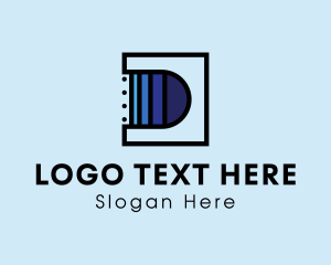 School Supplies - Notebook Letter D logo design