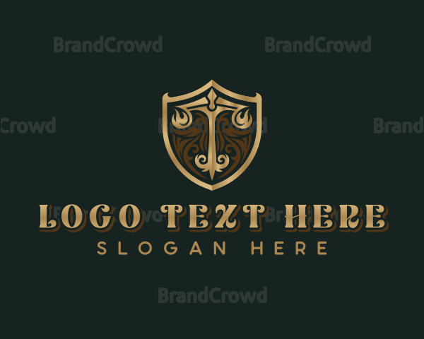 Shield Luxury Letter T Logo