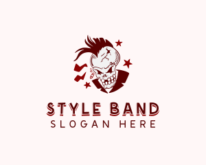 Skull Rock Band logo design