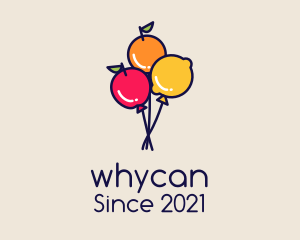 Plum - Fresh Fruit Balloon logo design
